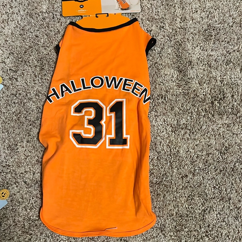 NWT dog Halloween jersey.  Medium